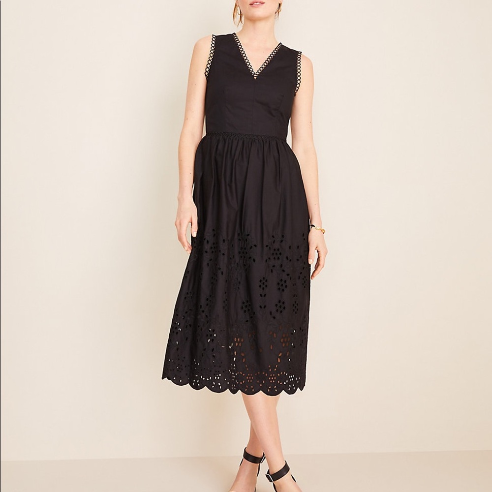 Ann Taylor ✨NWTs✨ Scalloped Eyelet Flare Dress